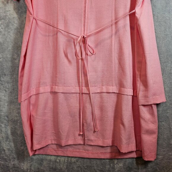 White Stag Womens 22W/24 Pink midi Dress feminine Embroidery Rayon office modest - Picture 5 of 12